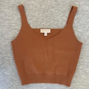 Ronny Kobo crop top— gorgeous caramel
